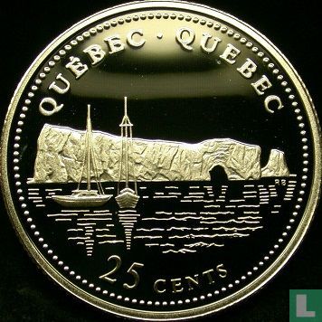 Kanada 25 Cent 1992 (PP) "125th anniversary of the Canadian Confederation - Quebec" - Bild 2