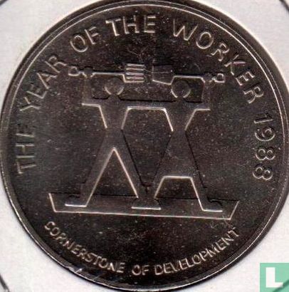 Jamaïque 10 dollars 1988 "Year of the Worker" - Image 2