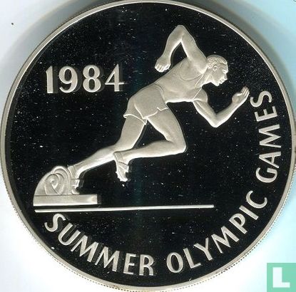 Jamaica 25 dollars 1984 (PROOF) "Summer Olympics in Los Angeles" - Image 1