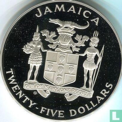 Jamaica 25 dollars 1984 (PROOF) "Summer Olympics in Los Angeles" - Image 2