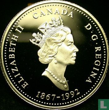 Canada 25 cents 1992 (PROOF) "125th anniversary of the Canadian Confederation - Newfoundland" - Afbeelding 1
