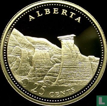 Kanada 25 Cent 1992 (PP) "125th anniversary of the Canadian Confederation - Alberta" - Bild 2