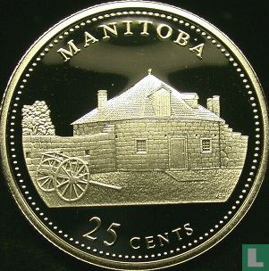 Kanada 25 Cent 1992 (PP) "125th anniversary of the Canadian Confederation - Manitoba" - Bild 2