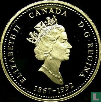 Canada 25 cents 1992 (PROOF) "125th anniversary of the Canadian Confederation - Yukon" - Afbeelding 1