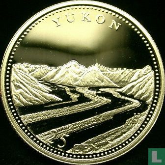 Canada 25 cents 1992 (PROOF) "125th anniversary of the Canadian Confederation - Yukon" - Afbeelding 2