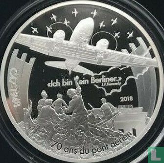 Frankrijk 10 euro 2018 (PROOF) "70 years of the Berlin Airlift" - Afbeelding 1