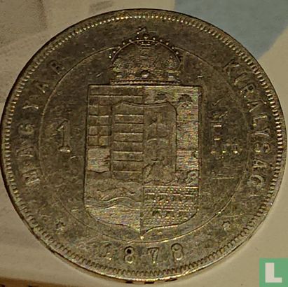 Hongarije 1 forint 1878 - Afbeelding 1