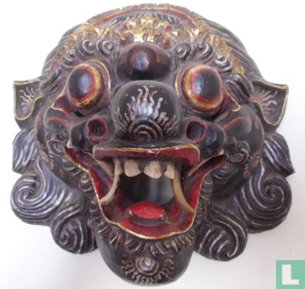 19e Eeuws Balinees drakenmasker om boze geesten te verdrijven - Afbeelding 1