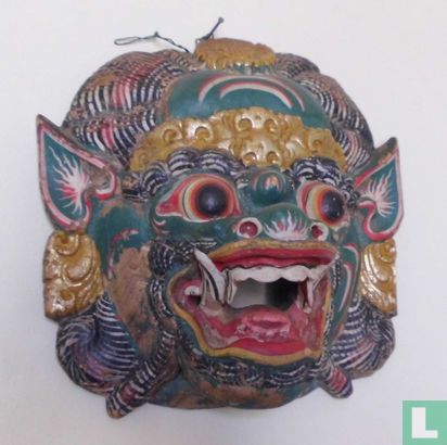 19e Eeuws Balinees drakenmasker om boze geesten te verdrijven - Image 1