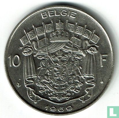 België 10 frank 1969 (NLD) - Afbeelding 1