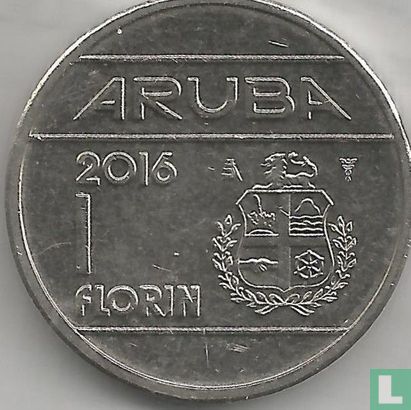 Aruba 1 florin 2016 (koerszettende zeilen zonder ster) - Afbeelding 1
