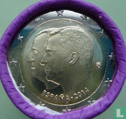 Spanje 2 euro 2014 (rol) "Abdication of King Juan Carlos and accession to Spanish Throne of King Felipe VI" - Afbeelding 1
