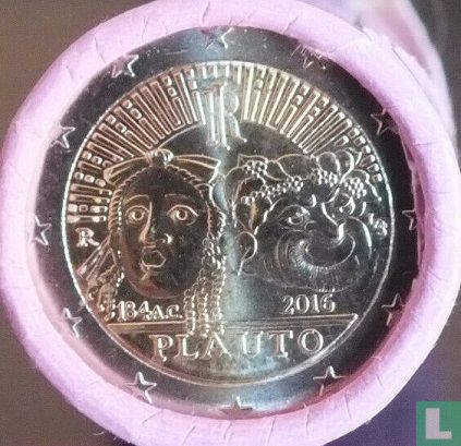 Italië 2 euro 2016 (rol) "2200th anniversary of the death of the writer Titus Maccius Plautus" - Afbeelding 1