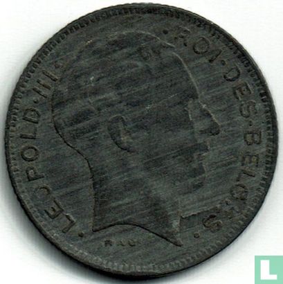 Belgique 5 francs 1945 (FRA) - Image 2