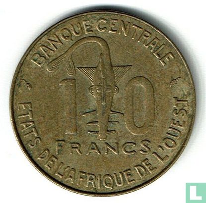 États d'Afrique de l'Ouest 10 francs 1980 - Image 2