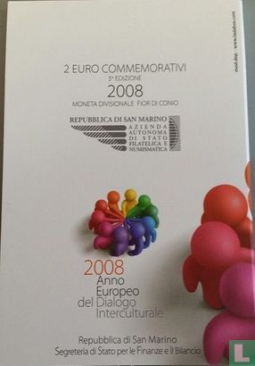 San Marino 2 euro 2008 (folder) "European year for Intercultural Dialogue" - Afbeelding 3