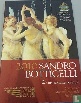 San Marino 2 euro 2010 (folder) "500th anniversary of the death of Sandro Botticelli" - Afbeelding 1