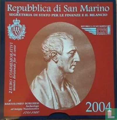 San Marino 2 euro 2004 (folder) "Bartolomeo Borghesi" - Afbeelding 1
