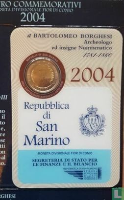 San Marino 2 euro 2004 (folder) "Bartolomeo Borghesi" - Afbeelding 3