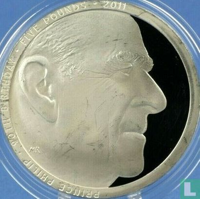 Verenigd Koninkrijk 5 pounds 2011 (PROOF - zilver) "90th birthday of Prince Philip" - Afbeelding 1