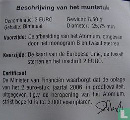België 2 euro 2006 (PROOF) "Reopening of the Brussels Atomium" - Afbeelding 3