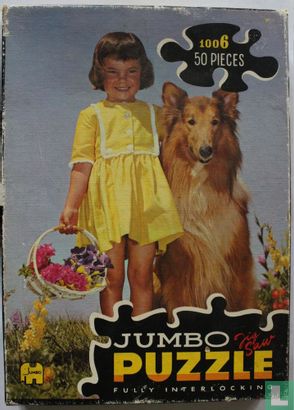 Meisje met hond en bloemenmand - Bild 1