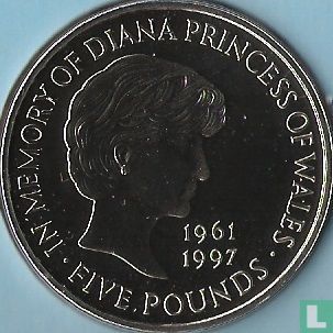 Vereinigtes Königreich 5 Pound 1999 "In memory of Diana - Princess of Wales" - Bild 2