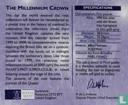 Verenigd Koninkrijk 5 pounds 2000 (PROOF - zilver - gekleurd) "Millennium" - Afbeelding 3