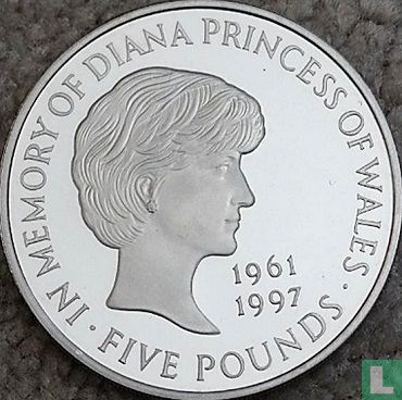 Vereinigtes Königreich 5 Pound 1999 (PP - Kupfer-Nickel) "In memory of Diana - Princess of Wales" - Bild 2