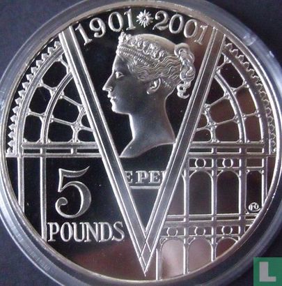Verenigd Koninkrijk 5 pounds 2001 (PROOF - zilver) "Centenary of the death of Queen Victoria" - Afbeelding 1