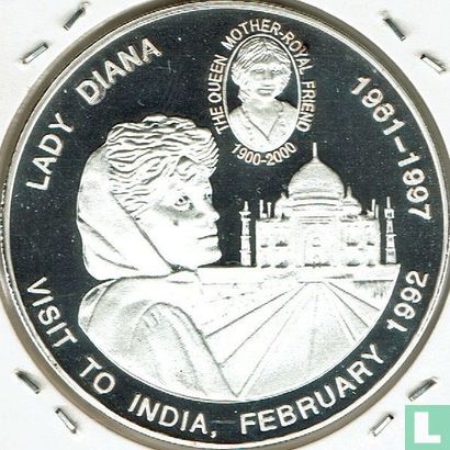 Congo-Kinshasa 5 francs 2000 (PROOF) "Lady Diana - Visit to India" - Image 1