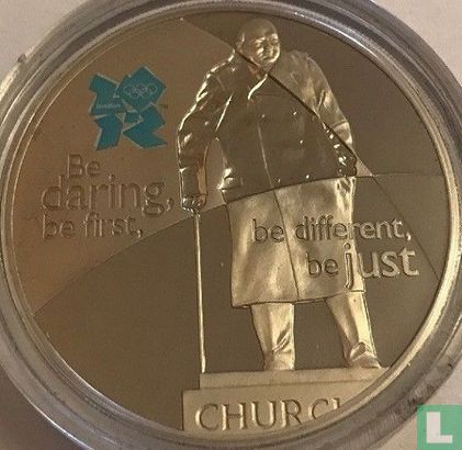 Royaume-Uni 5 pounds 2010 (BE - cuivre-nickel) "Winston Churchill" - Image 2