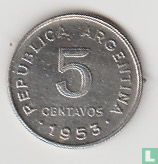 Argentina 5 centavos 1953 (copper-nickel) - Image 1