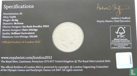 Verenigd Koninkrijk 5 pounds 2011 (folder) "Countdown to London 2012" - Afbeelding 2