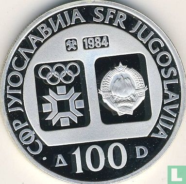 Yugoslavia 100 dinara 1984 (PROOF) "1984 Winter Olympics - Couple figure skating" - Image 1