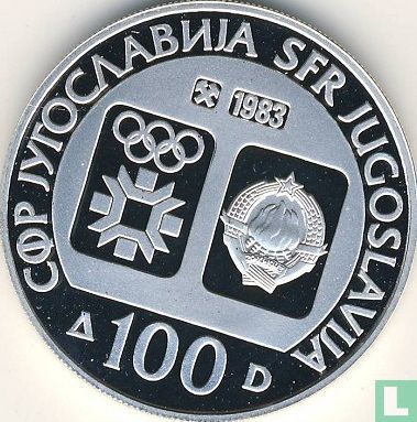 Yugoslavia 100 dinara 1983 (PROOF) "1984 Winter Olympics - Figure skating" - Image 1