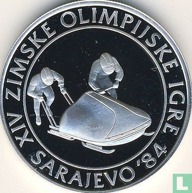 Joegoslavië 100 dinara 1983 (PROOF) "1984 Winter Olympics - Bobsledding" - Afbeelding 2