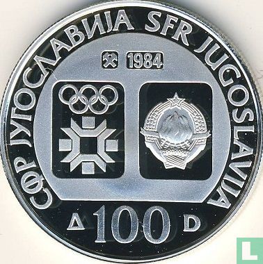 Joegoslavië 100 dinara 1984 (PROOF) "1984 Winter Olympics - Speed skating" - Afbeelding 1
