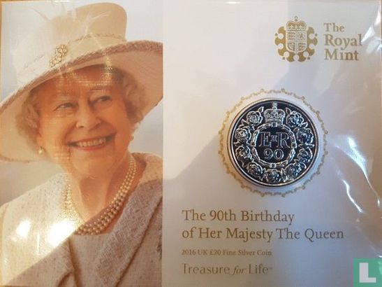 United Kingdom 20 pounds 2016 (folder) "90th birthday of Queen Elizabeth II" - Image 1