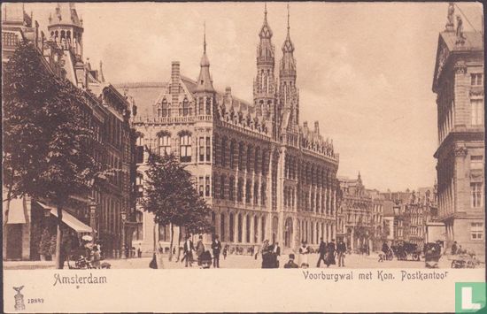 Amsterdam  Voorburgwal met Kon. Postkantoor