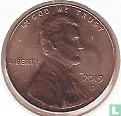 United States 1 cent 2019 (D) - Image 1