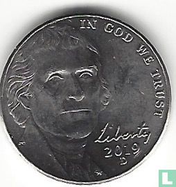 États-Unis 5 cents 2019 (D) - Image 1