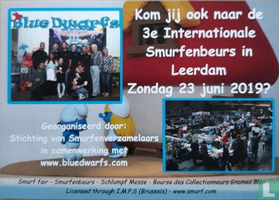 Kom jij ook naar de 3e internationale Smurfenbeurs in Leerdam zondag 23 juni 2019 ? - Afbeelding 1