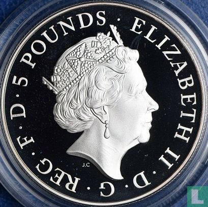 Verenigd Koninkrijk 5 pounds 2015 (PROOF) "Christening of Princess Charlotte Elizabeth Diana" - Afbeelding 2
