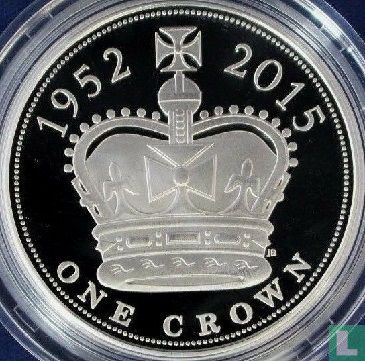 United Kingdom 5 pounds 2015 (PROOF) "Queen Elizabeth II - The longest Reigning Monarch" - Image 1