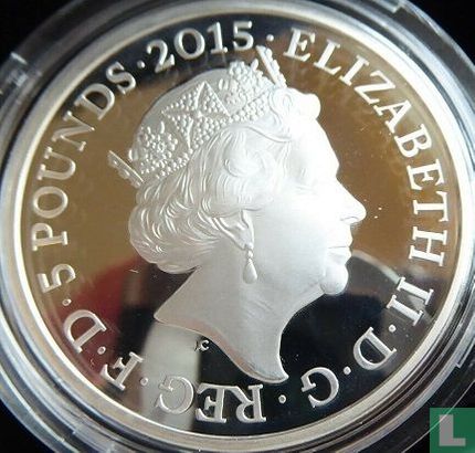 Royaume-Uni 5 pounds 2015 (BE - argent) "200th anniversary of the Battle of Waterloo" - Image 1
