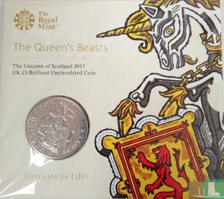 Vereinigtes Königreich 5 Pound 2017 (Folder) "Unicorn of Scotland" - Bild 1