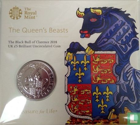 United Kingdom 5 pounds 2018 (folder) "Black Bull of Clarence" - Image 1