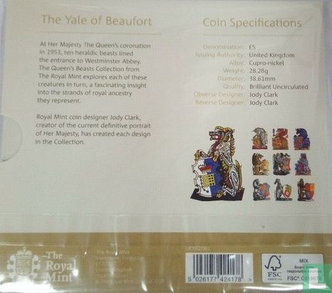 Verenigd koninkrijk 5 pounds 2019 (folder) "Yale of Beaufort" - Afbeelding 2