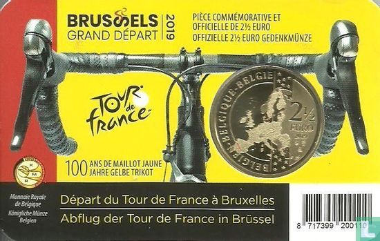 Belgium 2½ euro 2019 (coincard - NLD) "Start of Tour de France in Brussels" - Image 2
